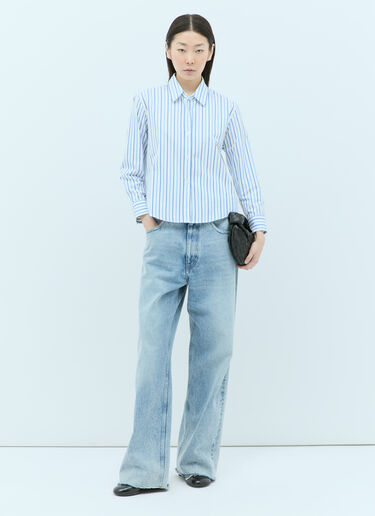 Dries Van Noten Clavini Striped Shirt Blue dvn0256008