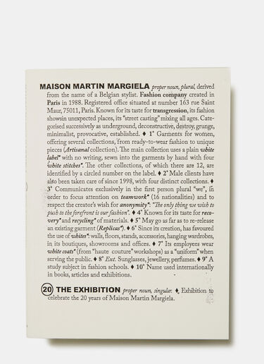 Books Maison Martin Margiela: 20: The Exhibition Black dbr0590009
