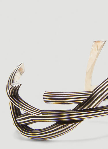 Monogram Cuff Bracelet Saint Laurent Monogram Cuff Bracelet Silver sla0240037