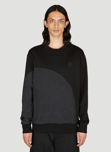 Tonal Panel Sweatshirt Moncler Tonal Panel Sweatshirt Black mon0154004