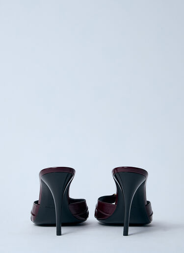 Saint Laurent Babylone Heeled Mules Burgundy sla0260031