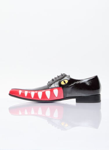 Walter Van Beirendonck Crocodile Lace-Up Shoes Black wlt0156039