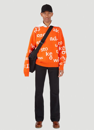 Acne Studios Phonetic Logo Sweater Orange acn0145017