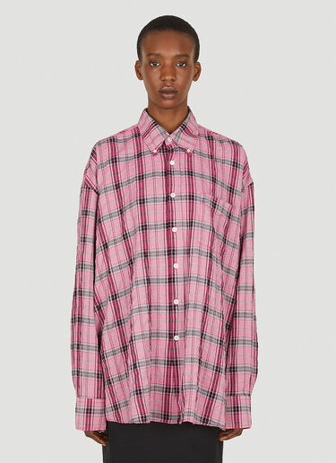 Our Legacy Unisex Borrowed Check Shirt in Pink | LN-CC®