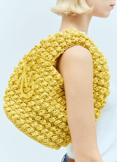 JW Anderson Popcorn Basket Shoulder Bag Yellow jwa0255018