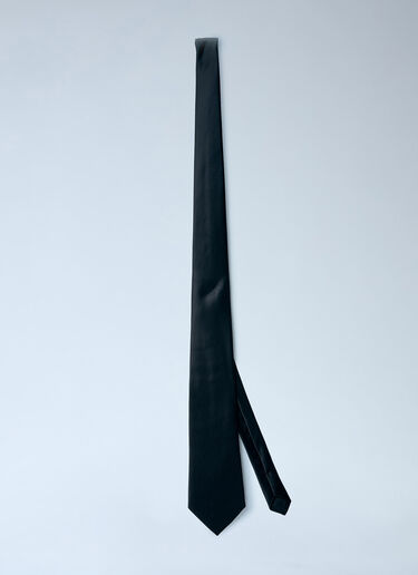 Saint Laurent 真丝缎面领带  黑色 sla0260021
