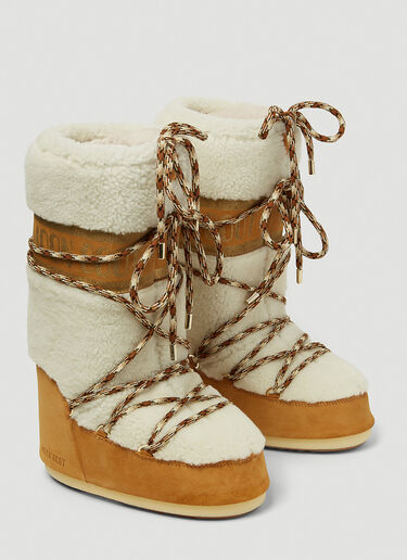 Moon Boot LAB69 Icon Shearling Snow Boots Brown mnb0246009