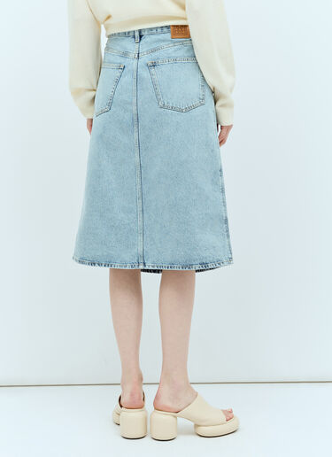 TOTEME Denim Midi Skirt Blue tot0257015