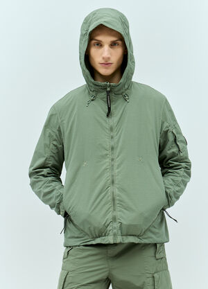 C.P. Company Fatt Nylon Reversible Hooded Jacket Green pco0156010