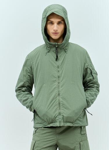 C.P. Company Fatt Nylon Reversible Hooded Jacket Green pco0155008