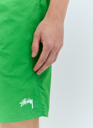 Stüssy Logo Print Swim Shorts Green sts0156020
