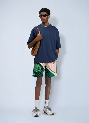 LN-CC® - Palm Angels: Classic Logo Over T-Shirt - Blue Palm Angels Classic Logo Over T-Shirt Blue pma0164130