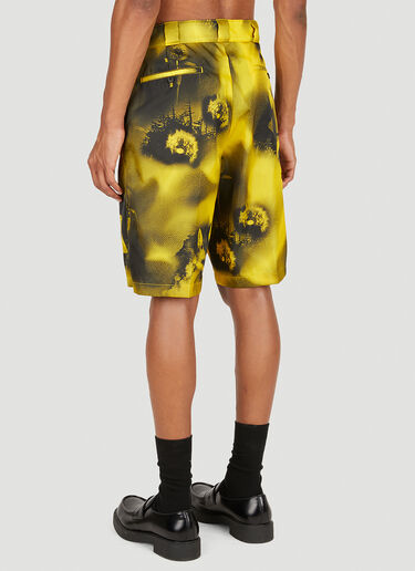 Prada Re-Nylon Graphic Print Shorts Yellow pra0150005