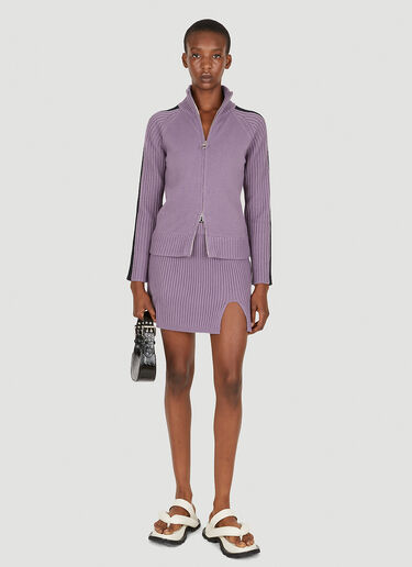 TheOpen Product Knitted Zip Sweater Purple top0249003