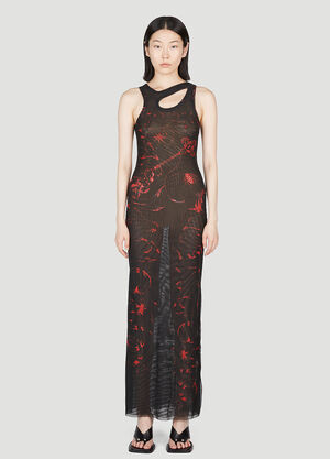 Ottolinger Mesh Maxi Dress Black ott0251023