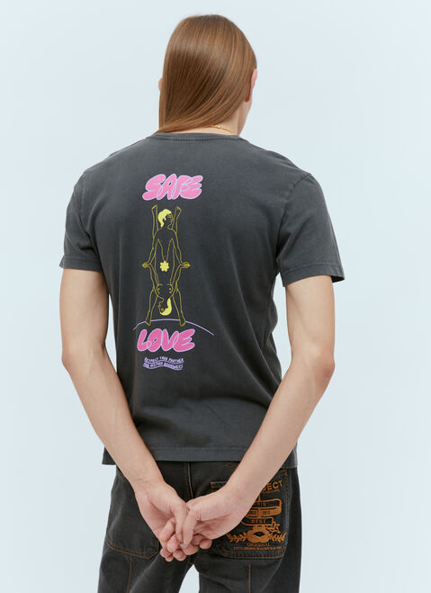 GANNI Safe Love T-Shirt White gan0254015