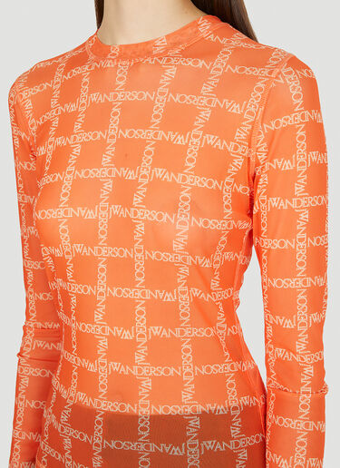 JW Anderson Monogram Mesh Top Orange jwa0251015