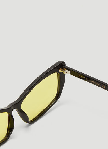 Gucci Rectangular Acetate Sunglasses Black guc0238056