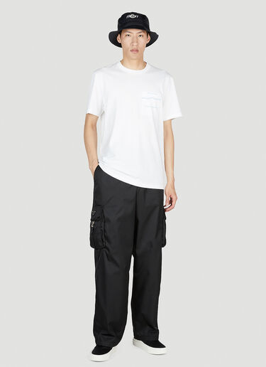 7 Moncler Fragment 로고 프린트 티셔츠 화이트 mfr0354006