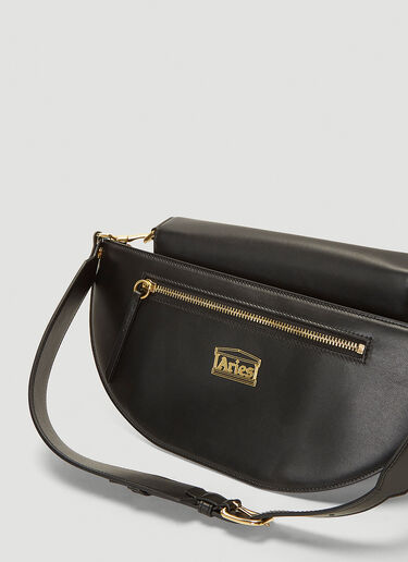 Aries Leather Belt Bag Black ari0242023