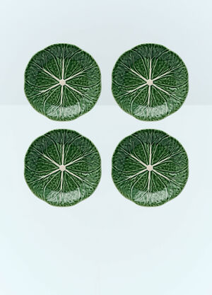 Bordallo Pinheiro Set Of Four Couve Dessert Plates Green wps0691190