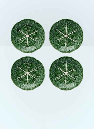 Bordallo Pinheiro Set Of Four Couve Dessert Plates Green wps0691273