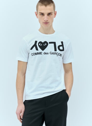 Comme Des Garçons PLAY Logo Print T-Shirt White cpl0355008