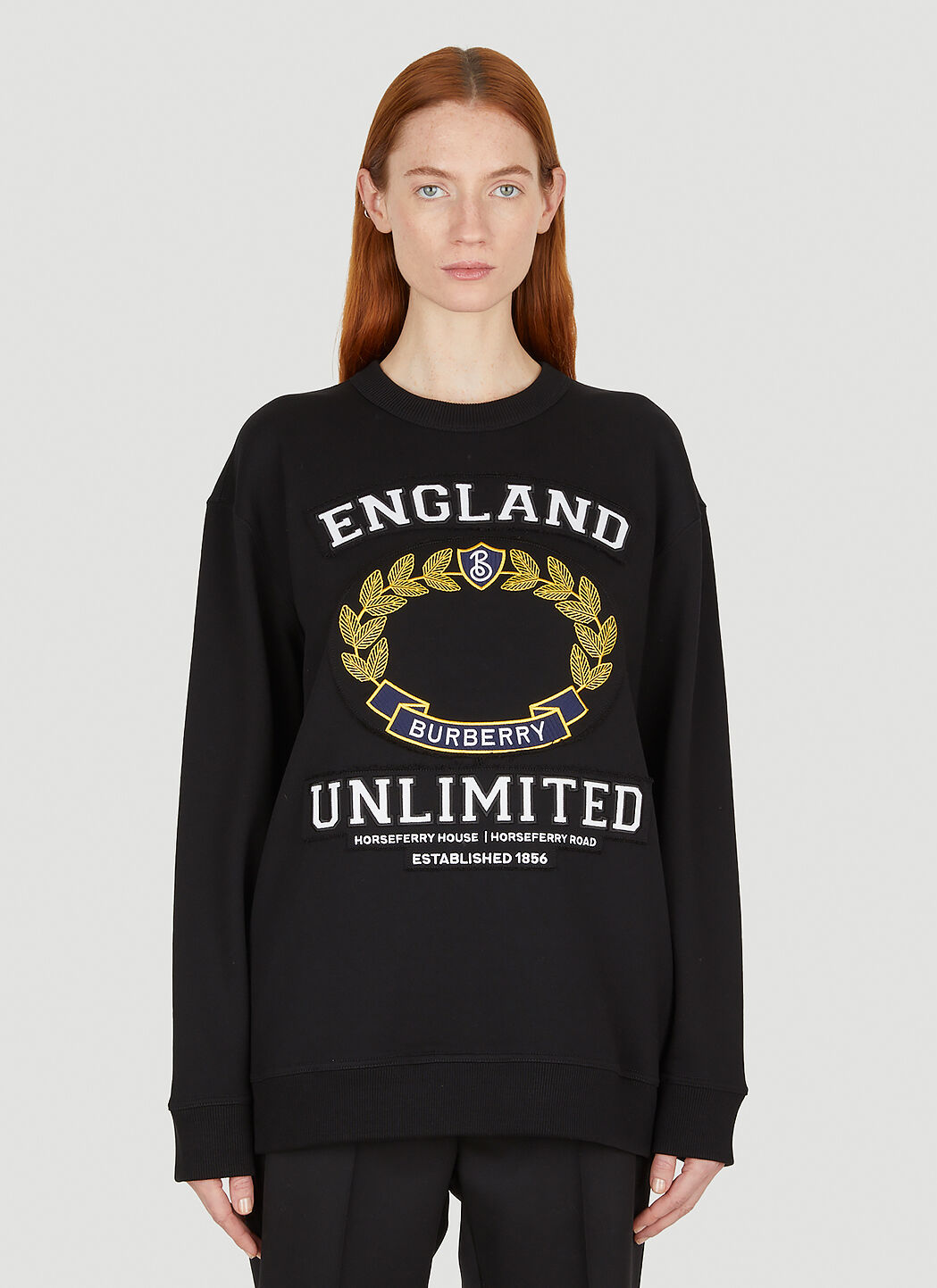 Burberry College Graphic Sweatshirt in Black LN CC