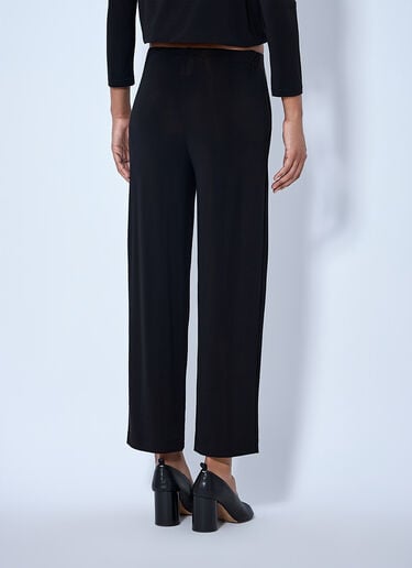 LN-CC® - Issey Miyake: Elasticated Waist Trousers - Black Issey Miyake Elasticated Waist Trousers Black ism0264015