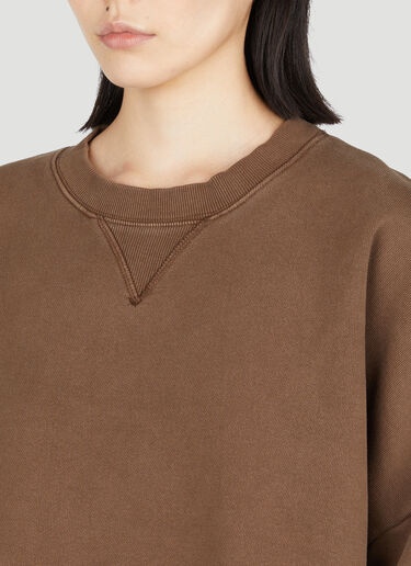 Entire Studios Boxy Crewneck Sweatshirt Brown ent0353005