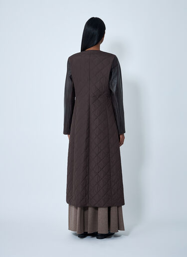 Quilted Maxi Coat Max Mara Quilted Maxi Coat Brown max0262050