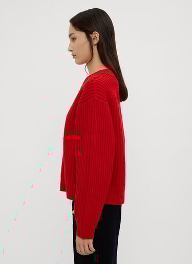 Ribbed Knit Sweater Acne Studios Ribbed Knit Sweater Red acn0234026