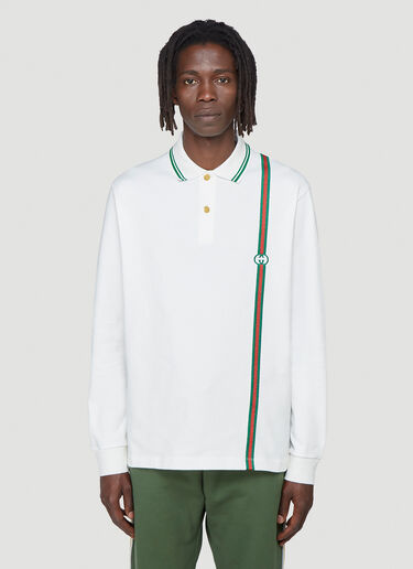 Gucci Long-Sleeved Polo Shirt White guc0141112