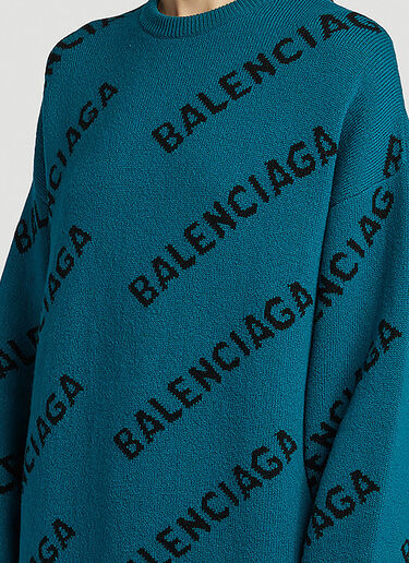 Balenciaga 로고 스웨터 블루 bal0246075