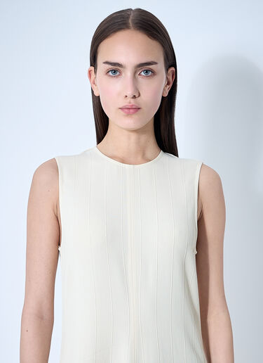TOTEME Woven Striped Dress Beige tot0260024
