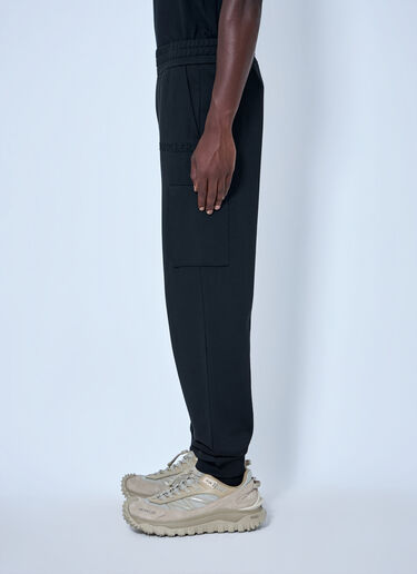 LN-CC® - Moncler: Elasticated Waistband Joggers - Black Moncler Elasticated Waistband Joggers Black mon0165032