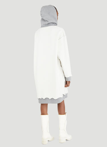 MM6 Maison Margiela Hooded Sweatshirt Dress White mmm0246004