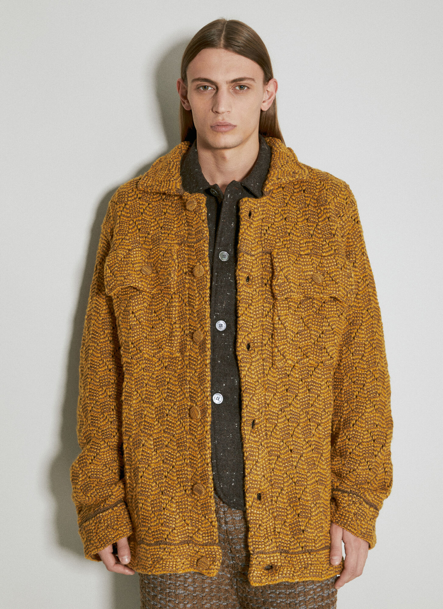 Isa Boulder Puzzle Work Jacket In Orange