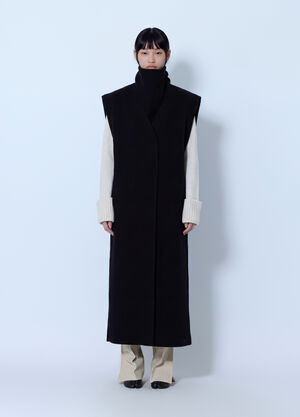 Sportmax Sleeveless Long Coat Black spx0266206