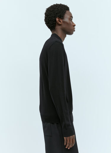 Wool Jerry Polo Sweater A.P.C. Wool Jerry Polo Sweater Black apc0155007