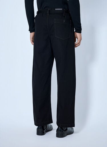 LN-CC® - Lemaire: Maxi Workwear Pants - Black Lemaire Maxi Workwear Pants Black lem0166010
