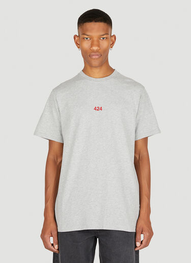 424 Logo Embroidery T-Shirt Grey ftf0150007