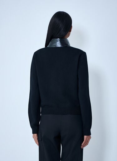 Moncler Quilted Down Gilet with Knit Sleeves Black mon0263045