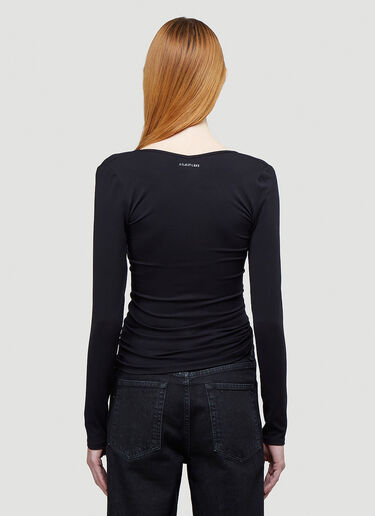 Helmut Lang Slash V-Neck Top Black hlm0243014