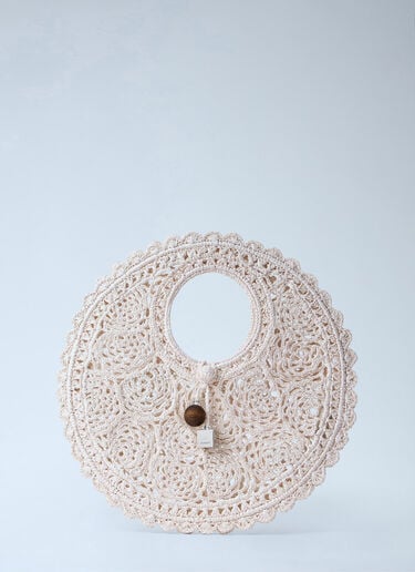 Jacquemus Le Petit Rond Spiaggia Handbag White jac0264060