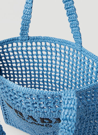 Prada Raffia 徽标托特包 蓝色 pra0252017