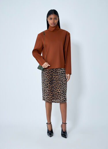 Saint Laurent Organza Top Red sla0262006