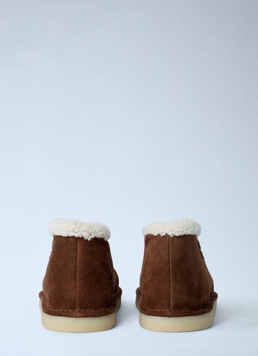 Suede Logo Motifs Boots Miu Miu Suede Logo Motifs Boots Brown miu0262110