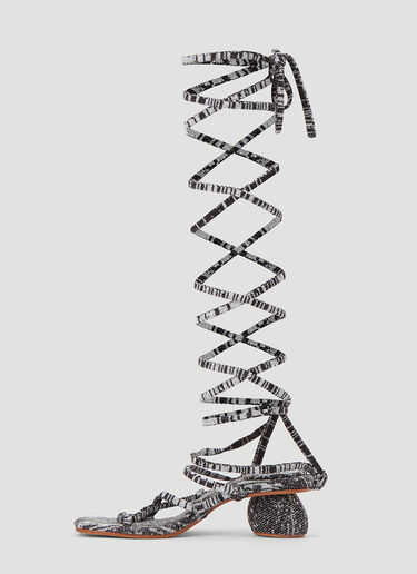 Isa Boulder Strappy Sandals Beige isa0244020