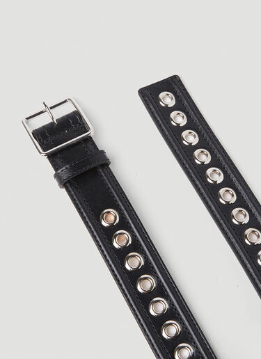 Alexander McQueen Eyelet Belt Black amq0251017